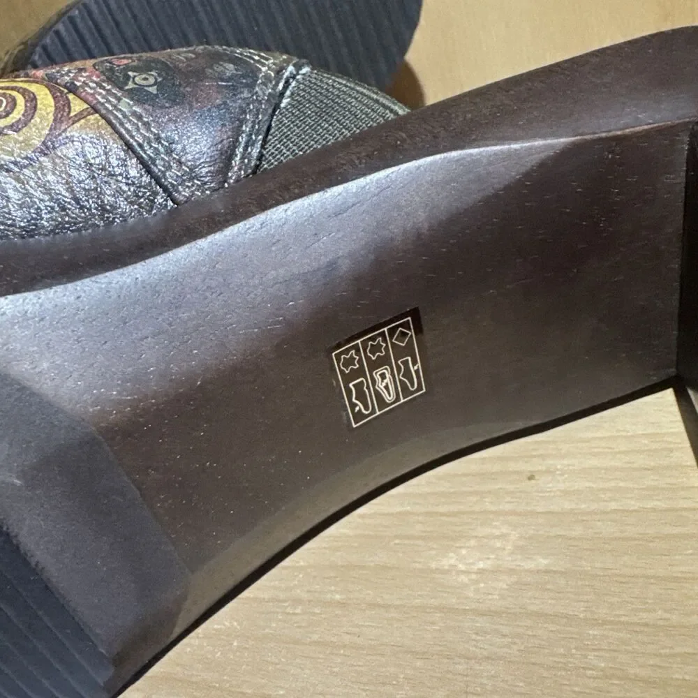 ICON Los Angeles Leather Gustav Klimt Wearable Art High Heels 10